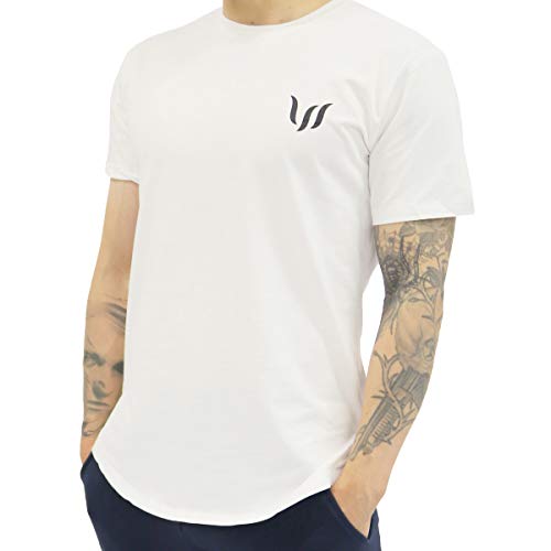 Tシャツ メンズ 半袖 ジム 筋トレ インナー WILLS FITNESS ウィルズ フィットネス SP T-SHIRT トレーニング ウェア スポーツウェア トレーニー 伸縮性 丸裾 ストレッチ 快適 wills-normal-short-tee (Wh