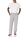 Amazon Essentials Men's Cotton Poplin Straight-Fit Pajama Pants with Drawstring Elastic Waist, Grey Plaid, Medium