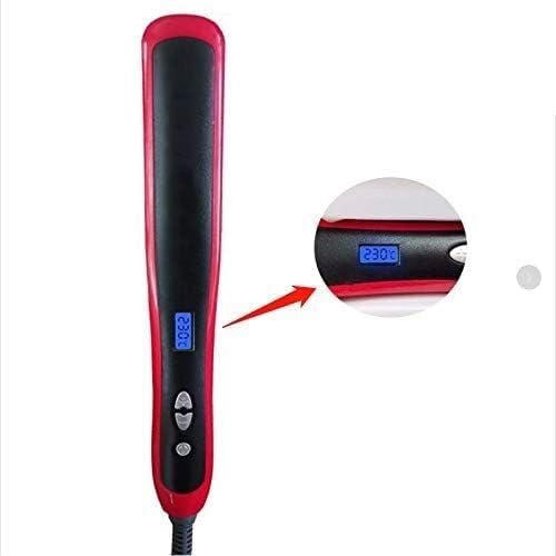 Plancha para el cabello cerámica, cepillo alisador eléctrico con calentamiento digital, antiestático miniatura 4
