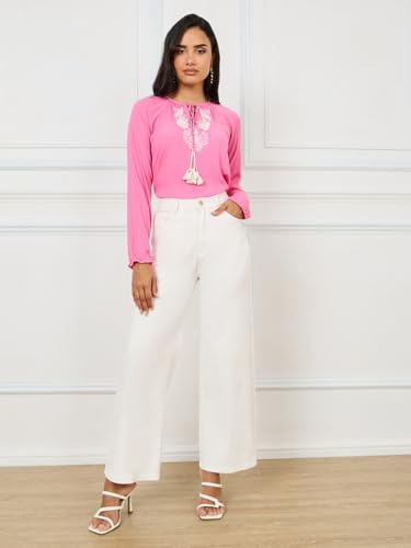Image of Styli Women's Solid Regular Fit Tops
