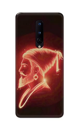 Image of PRINTFIDAA Printed Hard Back Cover Case for OnePlus 8 Back Cover (Chatrapati Shivaji Maharaj) -112