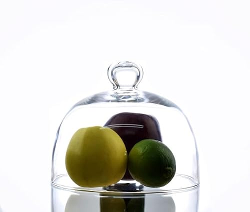 EMH Small Glass Display Cover Cloche Dome With Knob H:13 cm x 16 cm