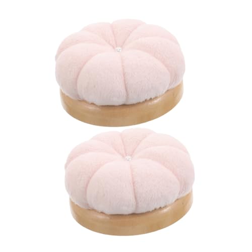 SEWACC 2Pcs Cute Pumpkin Pin Cushion Soft Sewing Needle Holder for Embroidery Supplies Stable Base Design for Office Home and Travel Use Adorable Sewing Accessory