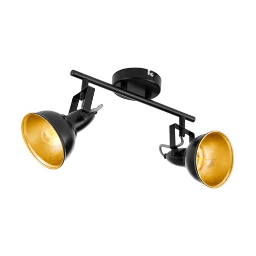 EGLO Deckenstrahler Thornton, Deckenlampe mit 2 Spots, Vintage...