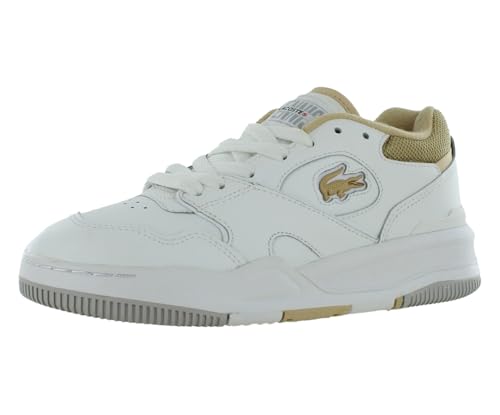 Image of Lacoste Womens Lineshot Sneaker, White/Light Brown, 7