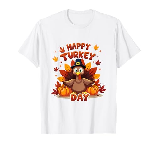 Feliz Día del pavo Día de Acción de Gracias Pavo cena familiar Niños Camiseta