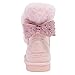 Juicy Couture Girls Cozy Winter Boots – Faux Fur Lined Ankle Boot with Sparkle Bow, Glitter Rhinestone Detail, Slip-On Fashion Boots for Toddler and Little Kids – Kizzy 2 Blush-Size 2
