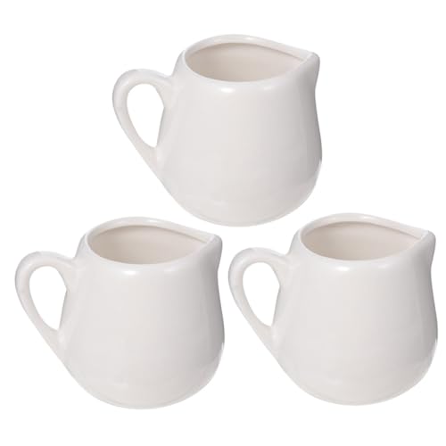 COLLBATH Ceramic Creamer Comfort Grip 100ml Mini Milk Jug Jugs for Cooking Baking