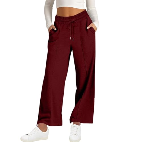 Wide Leg Sweatpants Women High Waisted Baggy Joggers Loose Fit Athletic Sweatpants Soft Lightweight Joggers 2025
