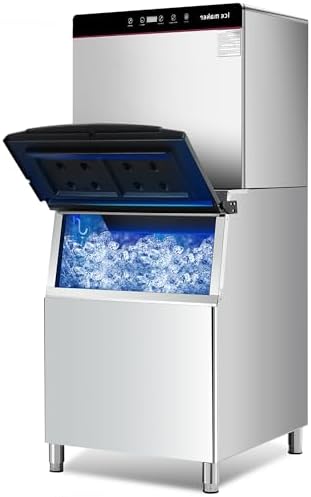 Amazon.com: PULLAFUN Commercial Ice Maker Machine 550LBS/24H ...