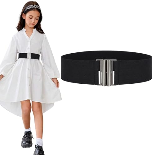 SUOSDEY Girls Wide Waist Kids Belt for Dresses Kids Stretch Elastic Waist Belt for Girls