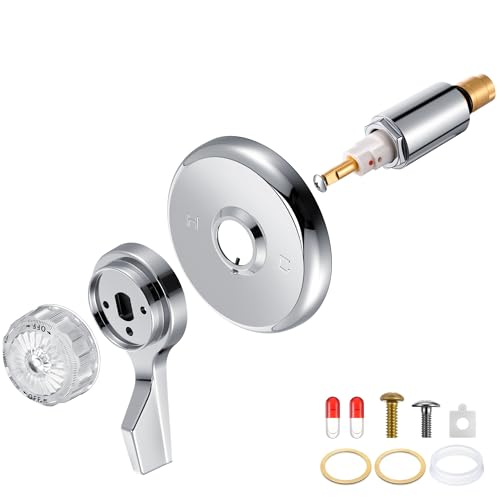 Kit de reconstrucción para bañera y ducha de una manija, compatible con Mixet, acabado cromado