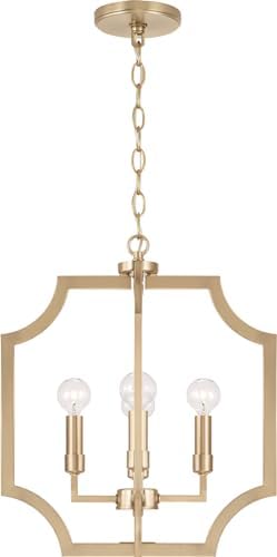 Austin Allen AA1037MA Courtney Transitional Foyer Light, 4-Light 240 Total Watts, 19" H x 16" W, Matte Brass
