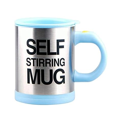 AEX Self Stirring Coffee Mug | Tea Mug | Self Stirring Coffee Mug Cup | Electric Stainless Steel Automatic Self Mixing & Spinning Cup with Lid 450ml | Best Cute Xmas Bday Gift Idea for Men Women Kids Cover