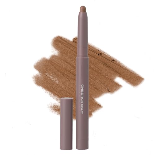 Image of Ruby's Organics OneStick Lipstick for Women - Sculpt, Lip and Cheek Contour Crayon, Matte Finish, Lip Makeup - Enriched with Antioxidants and Vitamins, Chemical Free - Almond