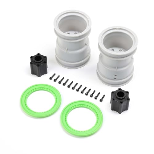 Losi 2.6" Wheel w/Beadlock Rings Green 2 LMT 2.0 LOS-1814