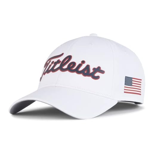 Titleist Men's Standard Players Performance Stars & Stripes Golf Hat, White/Navy Red, OSF