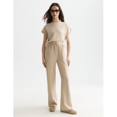 Modal sweatpants femme haut de gamme teinte doeskin - 7