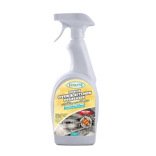 ECOLYTE+ Oven Cleaner & Kitchen Degreaser Premium Liquid Suitable for Ovens Chimney hoods Grills OTG Gas Stove Exhaust Fan Removes tough Grease Grime Fats Oils Remover (750 ml)