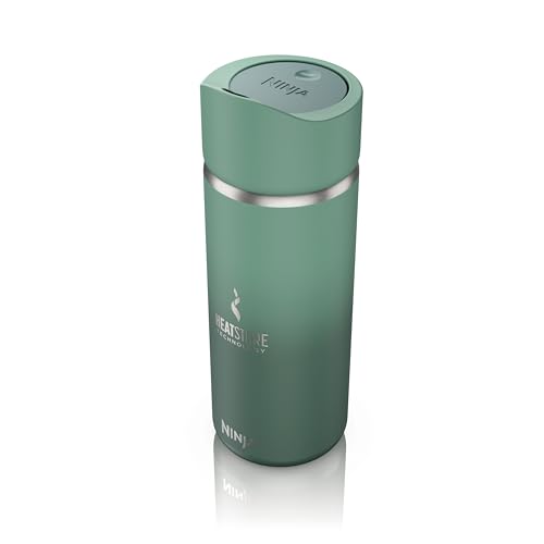 Ninja 400 ml Sip Perfect Trinkflasche für Heißgetränke, BPA-frei, spülmaschinenfest, Thermosflasche, Grün, DW1603EUUKGN 1