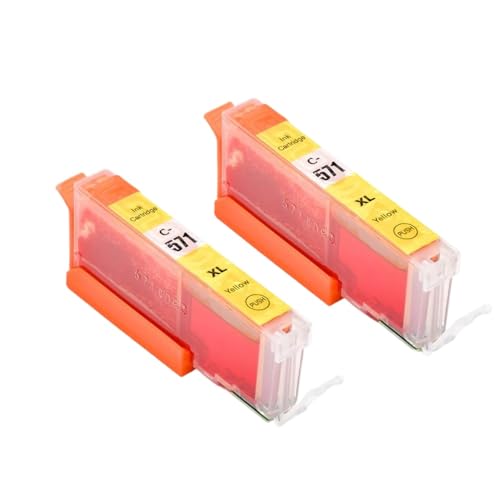 Cartouche PGI-570 CLI-571 jaune pour imprimante Canon Pixma MG7750 et TS8050