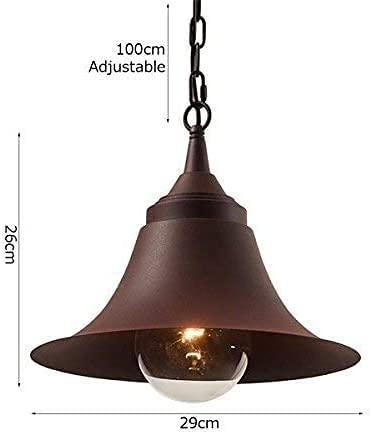 Lámpara de techo mediterránea para barra de cocina y comedor rústico con pantalla de metal domo 7