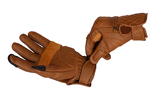 Image of Yamaha Leather Bike Riding Gloves (XL Size, Brown) Y6ABRWLEXL21