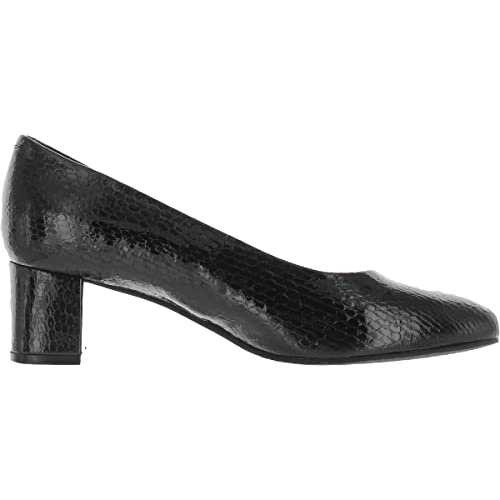 Trotters Women's Loafer/Slipon Pump, Black Snake, 8.5 Wide2