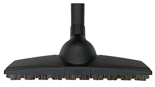 Wessel-Werk D330 Turn-and-Clean Floor Brush Vacuum Attachment with 12.5in. Soft Natural Bristle Brush for Hard Wood and Baresurfces (1 1/4 inch (32mm) Neck)