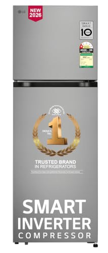Image of LG 251 L, 1 Star, Frost-Free Smart Inverter Double Door Refrigerator with Smart Mode (GLT2516WWPZ, Shiny Steel, Multi Air Flow Cooling with Max Fresh Zone, 2026 Model)