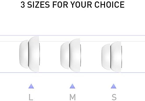 Delidigi Ear Tips for AirPods Pro and AirPods Pro 2 Generation, 6 Pairs Noise Reduction Double Flange Silicone Tips Replacement Accessories for Apple AirPods Pro 2019 / 2022 with Storage Box (White)