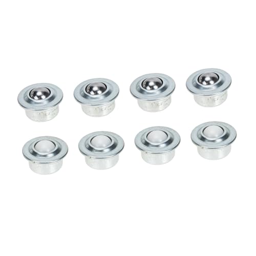 Roulettes à billes universelles en nylon et acier pour mobilier et transport - Lot de 8