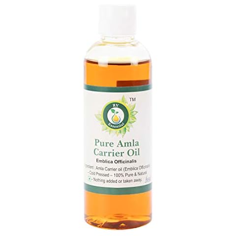 Amla Oil | Emblica Officinalis | 100% Pure Natural | Cold Pressed | For Hair Growth | Amla Hair Oil | Rare Herb Series | 100ml | 3.38oz By R V Essential Cover