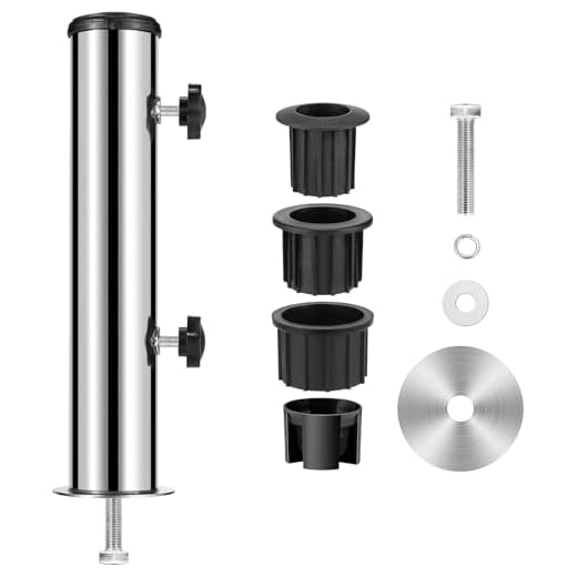 Garten Sonnenschirm Standrohre Geliefert, Universal SonnenschirmStandrohr mit 3 TLG Reduzierring(48/38/31.5 mm) Sonnenschirm Hülse Stände, Schirmbaser Standrohr für Granit, Eisenplatte, Zementplatte