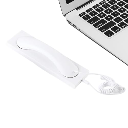 WJnflQN Auricular para teléfono celular, teléfono fijo con reducción de ruido con conector de 3,5 mm, teléfono fijo retro, para computadora, pared, casa, trabajo, oficina en casa, personas mayores