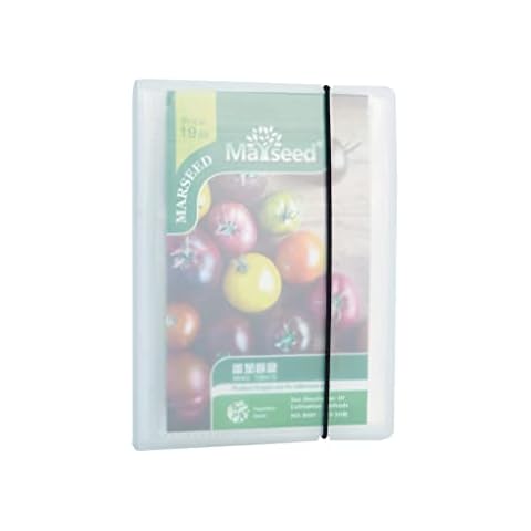 YOAVIP 4’’x 6’’ Clear Pocket Garden Seed Storage Keeper Packet Organizer Holder 40 Sheet Protector Binder Book Cover
