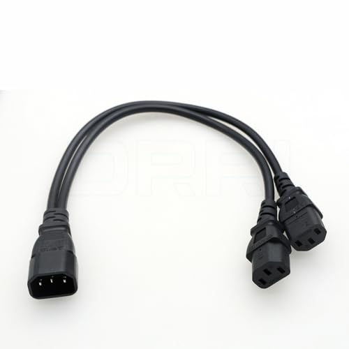Cable divisor de corriente IEC 320 C14 macho a 2xC13 hembra, 250V/10A, 40 cm miniatura 1