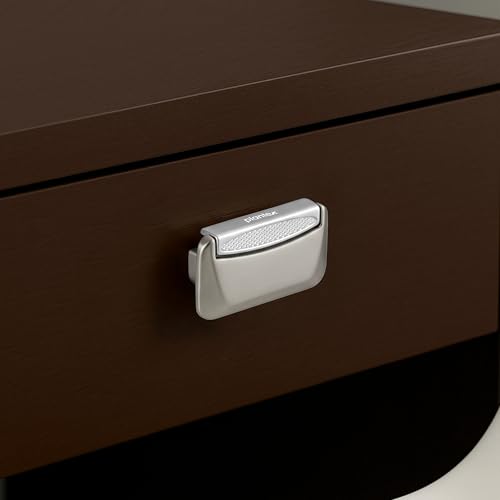 Image of Plantex Drawer Kadi /3 Inch Chest Handle for Drawer /Rectangular Cabinet Kadi /Pull-Push Kadi for Home /Office Drawer - Pack of 1 (DTK-295, Satin White & Chrome)