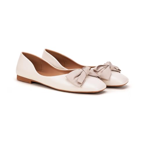 Image of C.Paravano Flats for Women | Ballet Flats | Square Toe | Dressy Casual Shoe
