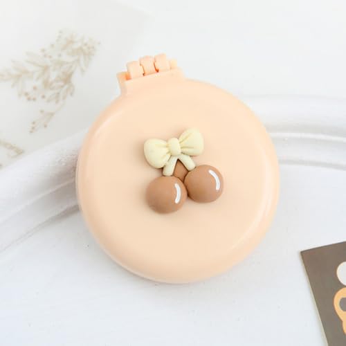 Rtwrsud2個折りたたみくし 櫛 手鏡 可愛い コーム 折りたたみ式 エアクッションコーム 携帯ミラーコーム ポータブル 軽量 コンパクトミラー付き コームとミラーが一体化 ポータブルミニマッサージコーム 旅行 お出かけ 通勤 通学に最適漫画の折りたた