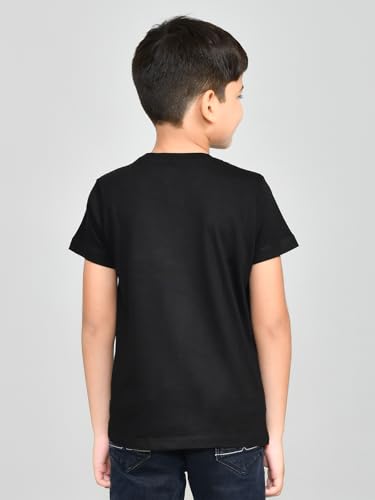 Image of Lux Cozi Printed Round Neck Half Sleeve Cotton T-Shirt for Boys | Prints May Vary |