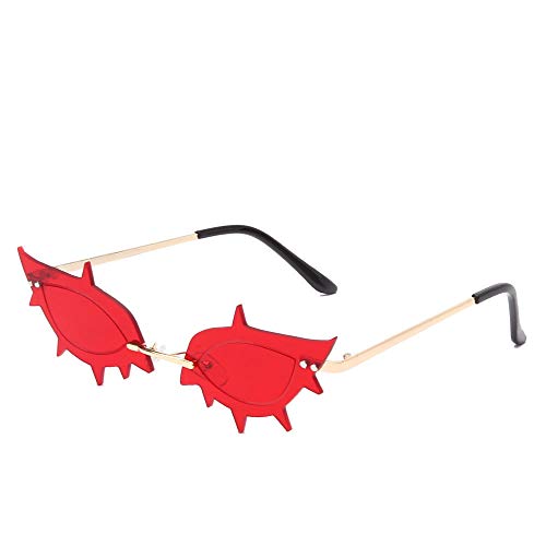 Preisvergleich Produktbild Sonnenbrille Mode Randlose Sonnenbrille Frauen Metall Katzenauge Sonnenbrille Lady Trend Sonnenbrille Uv400 Shades-04