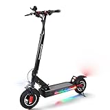 Seguridad: Neumáticos todoterreno para patinete eléctrico de 10 pulgadas pueden proporcionar un agarre perfecto y un efecto antideslizante. Excelente rendimiento de absorción de impactos. El freno electrónico + freno de disco (sistema de frenado doble) se utiliza para facilitar un frenado rápido y garantizar la seguridad en la conducción.