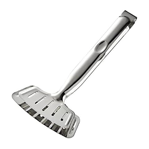 Kitchen Tongs Stainless Steel Fried Fish Tongs Multi-Function Food Flipping Tongs for Bread Eggs BBQ Hamburgers Fish Patties Pancakes Cover