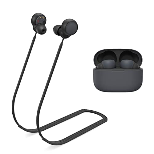 WOFRO �����h�~�X�g���b�v Sony Linkbuds S�C���z���p �X�|�[�c�\�t�g�V���R���X�g���b�v�A�N�Z�T���[ Sony LinkBuds S�Ή� Truly Wireless �m�C�Y�L�����Z�����O�w�b�h�z�� �l�b�N���[�v (�u���b�N)