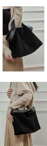 Bolso grande de gamuza marrón tipo hobo y tote miniatura 7