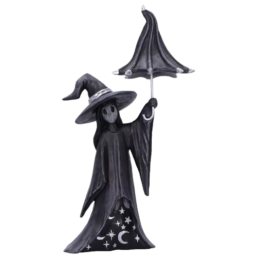 Nemesis Now Little Souls - Figura Twinkle de 18 cm, Resina, Negra, Fantasma de Bruja con Figura de Brolly, fundida en la Mejor Resina, Pintada a Mano por Expertos