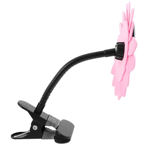 Espejo de maquillaje PRETYZOOM clip de escritorio rosa