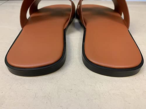 Image of Mengchengying Mens Casual Comfortable Lightweight Fashion Genuine Leather Slip Slide Indoor and Outdoor Open Sandal Anti Slip Cushion Support