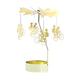 coppia candelabri ottone Materiale: ,lega di alluminio Nsaroche Candelieri Rotanti Natalizi con Candelabri, Portacandele, Decorazioni per La Casa Natalizie in Metallo, Coppia in Bicicletta